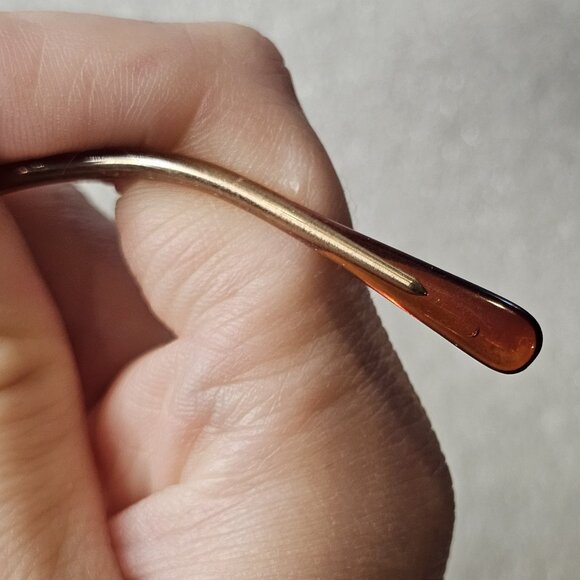 VTG Tortoiseshell Sunglasses Rectangular Brown Italy Gray Lens 140mm Wide - Picture 11 of 14